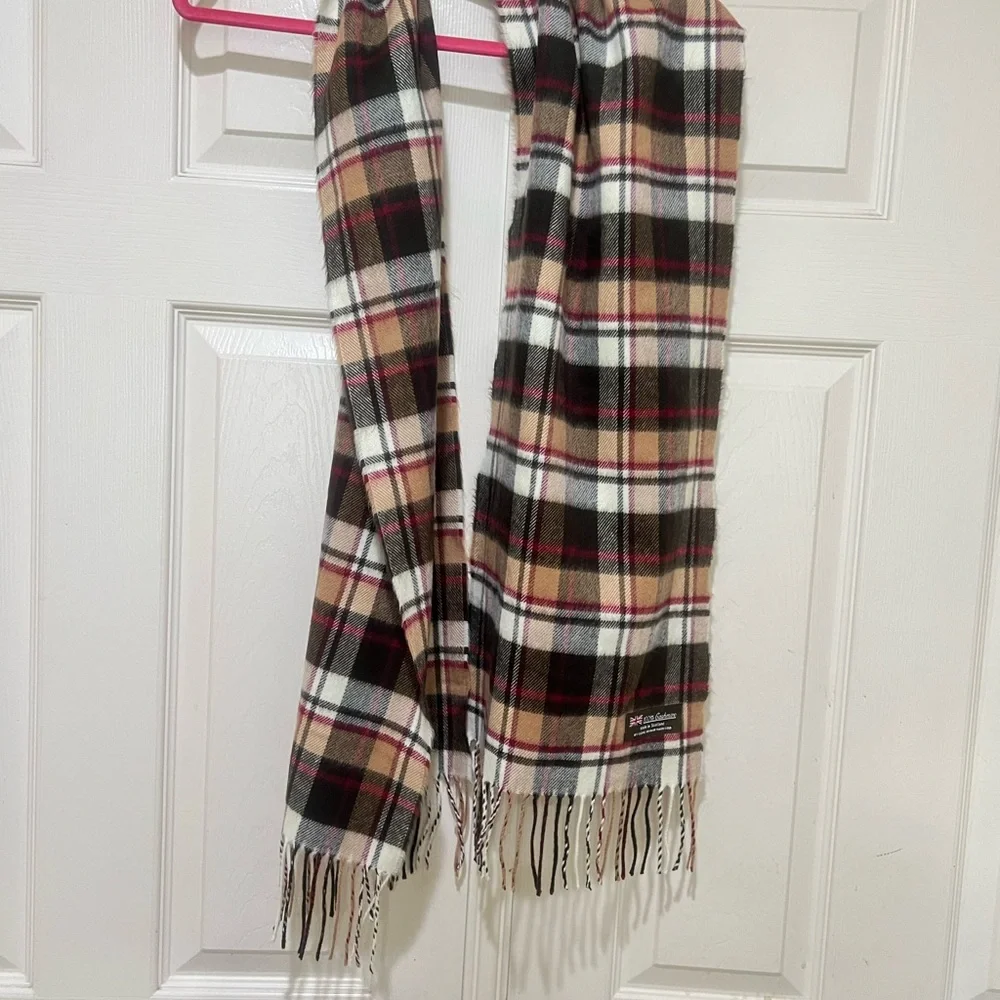 Scottish 100% cashmere multicolored tartan plaid men’s scarf classic gentleman